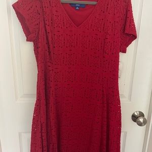 Apt 9 lace red dress